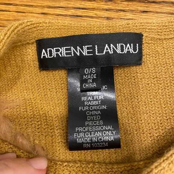 Adrienne Landau 100% rabbit fur fringe cape - Picture 7 of 7